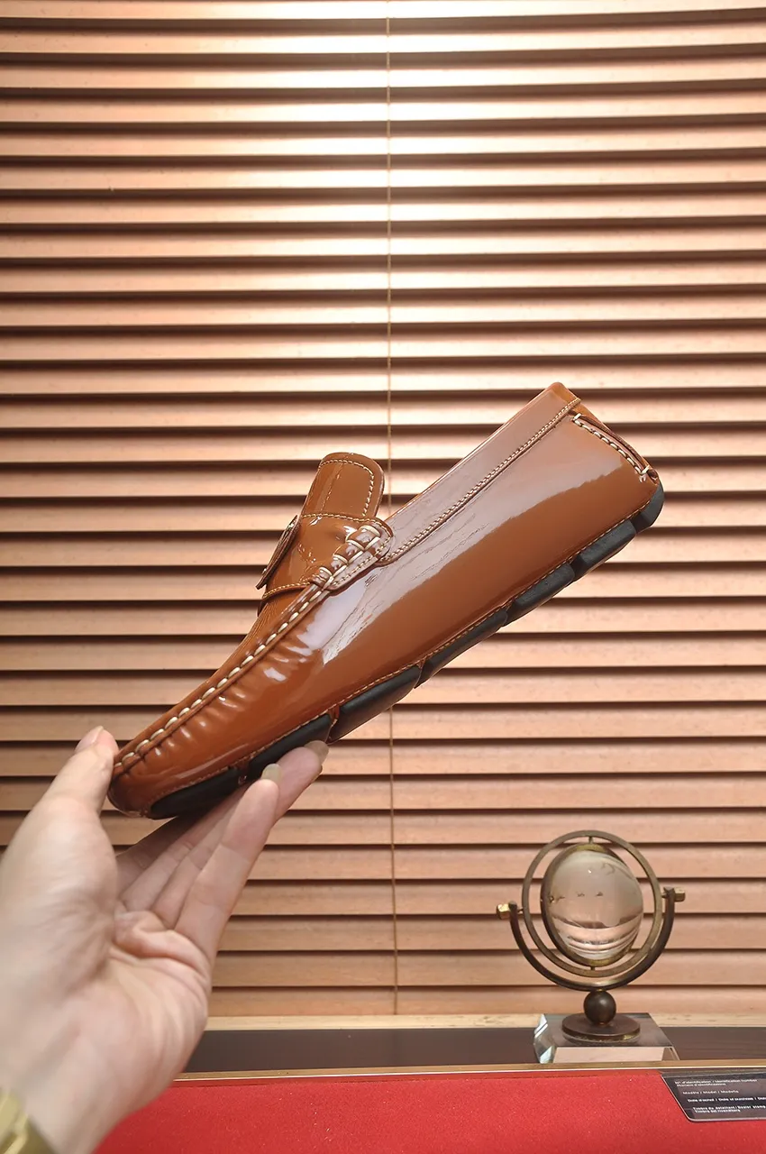 Men's Men's Shoes💰420💶【PRADA】 (High-end Niuli) New 🍀PRADA - Prada Doudou Shoes! Made of imported original cowhide, the inner top layer is comfortable cowhide lining! Original wear-resistant rubber outsole! High quality products! Code number 38-45 (45 customized)